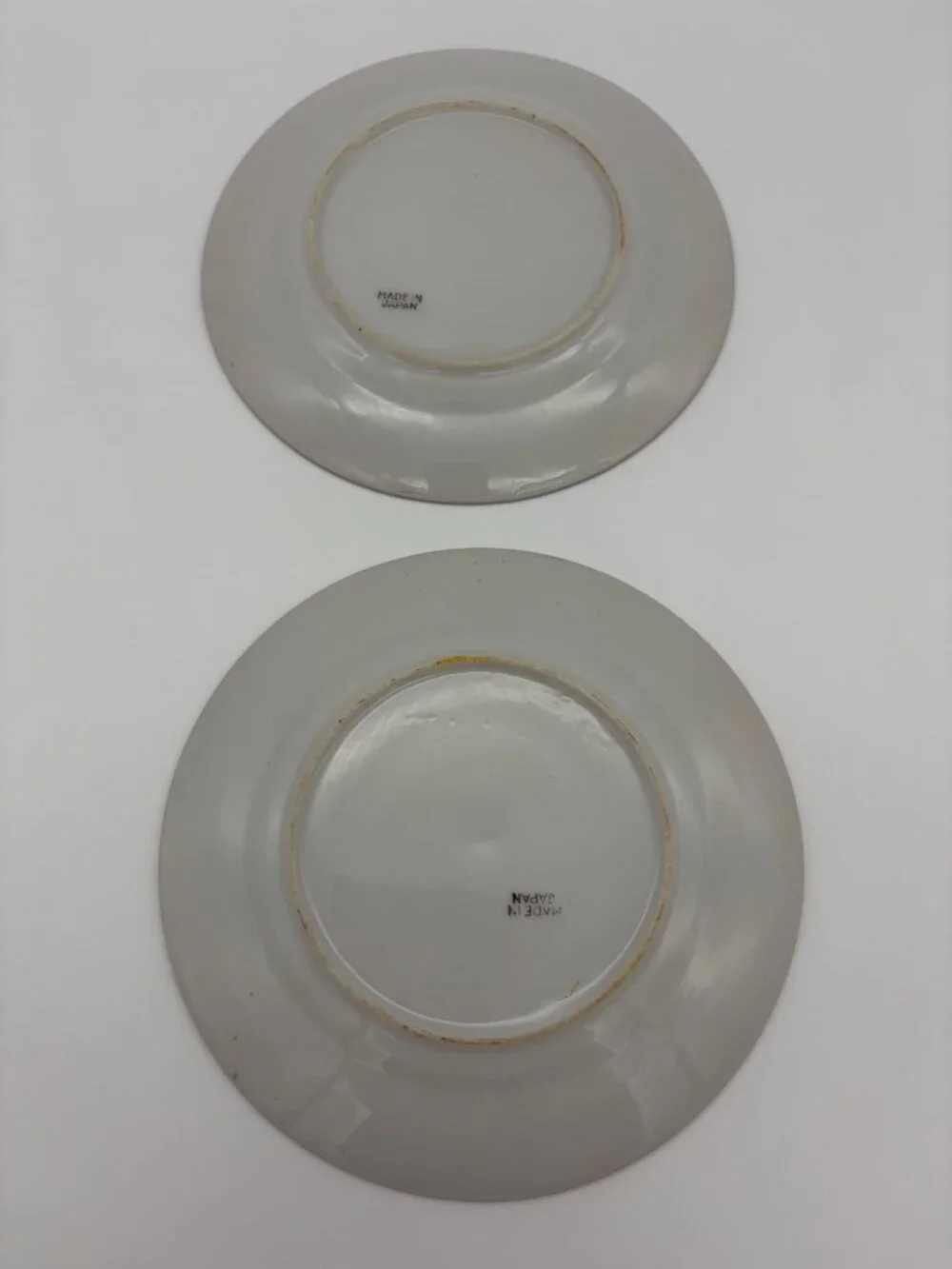 Vintage Japanese Lusterware Plates Set 2 5in Hand Painted Windmill Landscape Art